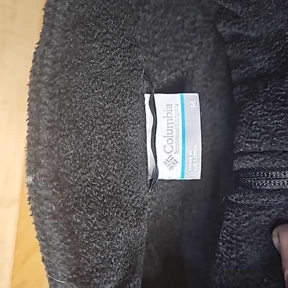 Columbia Fleece Full Zip Jacket, M Black - Picture 4 of 8